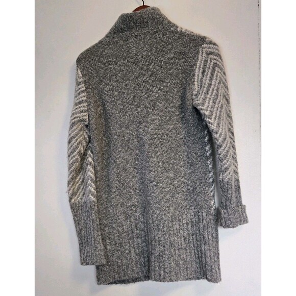 Maryline Sweater Womens S Grey Italy Wool Blend Button Front Cardigan Winter - Picture 5 of 8